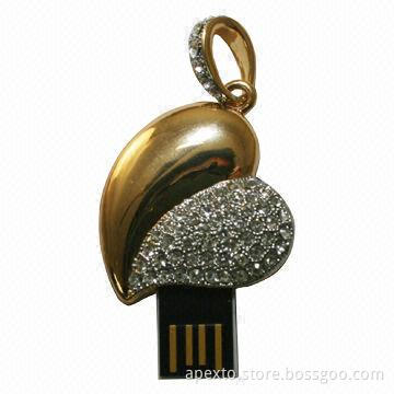 Heart Shaped USB Flash Drive, Plug-and-play Function, Suitable for Apple's Mac/PCs/No Driver Require